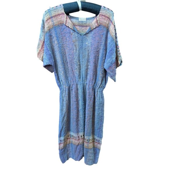 Handwoven Susan Neal Multicolor Boho Tunic Dress Women's Size S / M - Picture 1 of 7